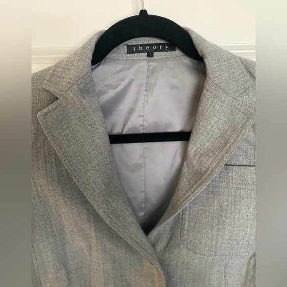 Theory grey wool blazer - Picture 2 of 7
